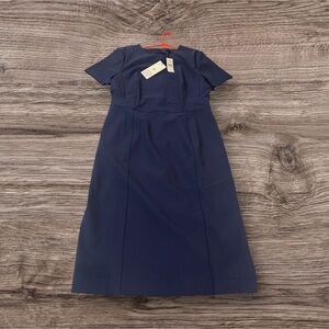 Ann Taylor Navy Blue Midi Dress